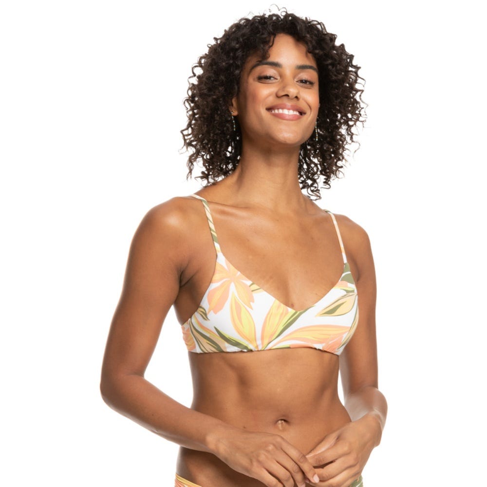 Roxy Womens Beach Classics J Wbb9 In Bright White Subtly Salty Flat