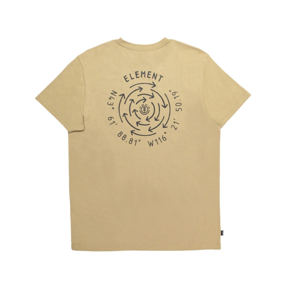 Element Mens Compass T-Shirt In Khaki