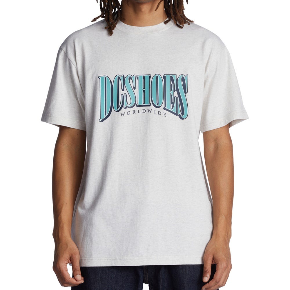 DC Shoes Mens Tall Stack T-Shirt In Snow Heather