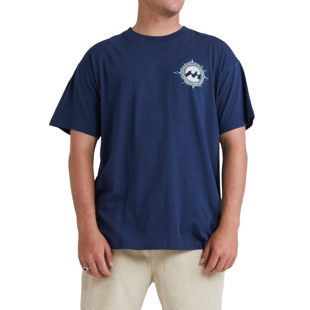 Billabong Mens Flame T-Shirt In Dark Blue