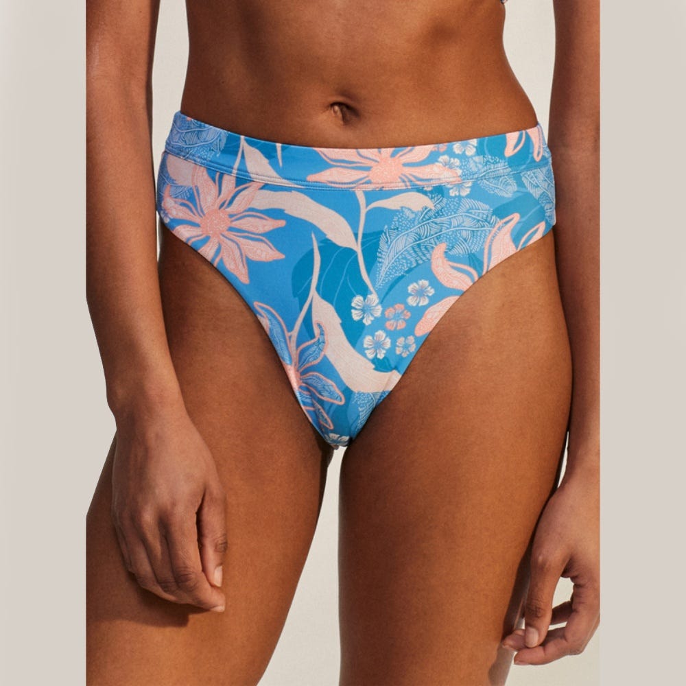 Roxy Womens Roxy Love The Shorey Mid-Waist Bikini Bottoms