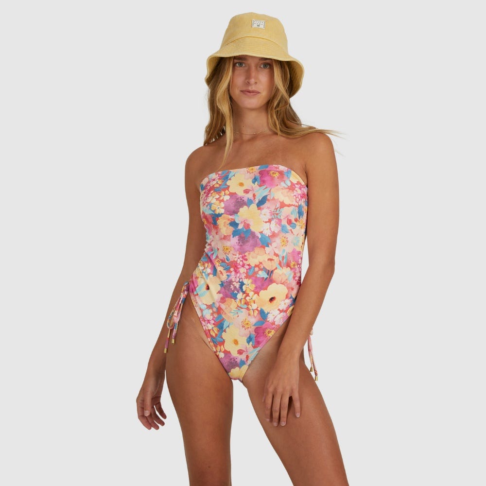 Billabong Womens Summer Bliss Naomi Bandeau One-Piece Swimsuit