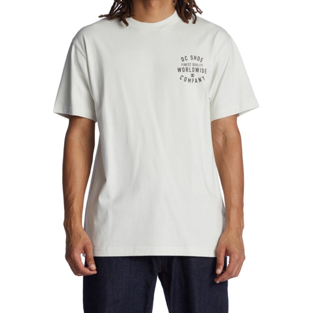 DC Shoes Mens Fine Goods T-Shirt In Lily White