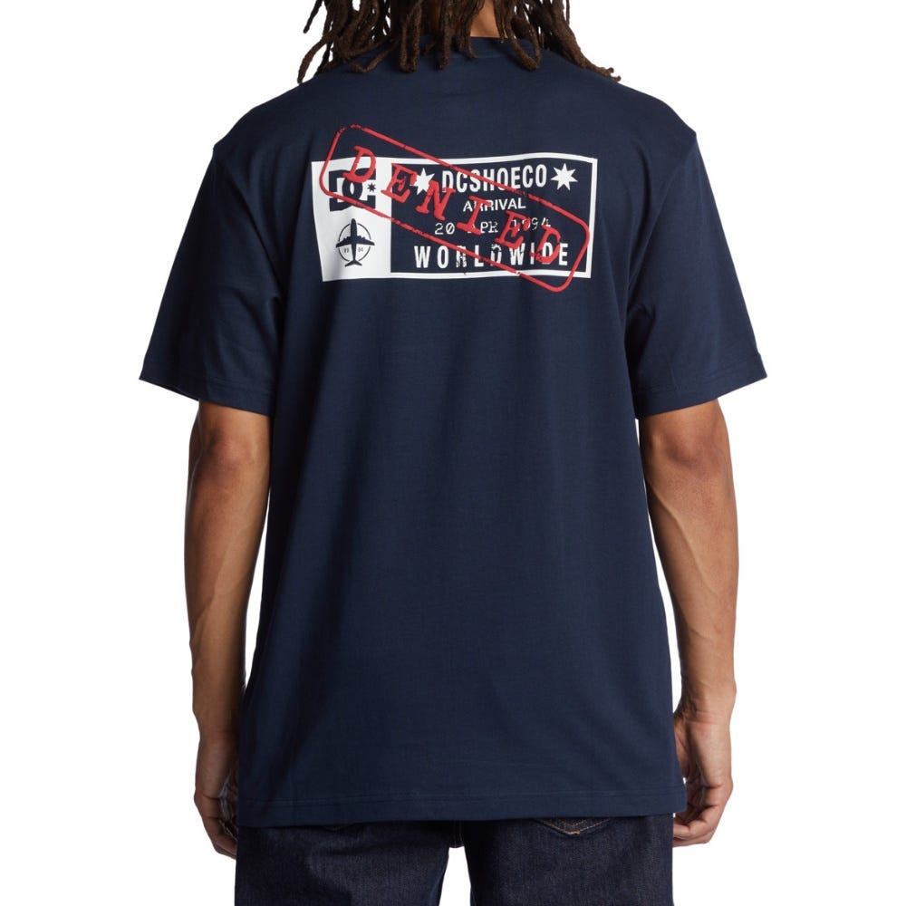 DC Shoes Mens Wes Traveller T-Shirt In Navy Blazer