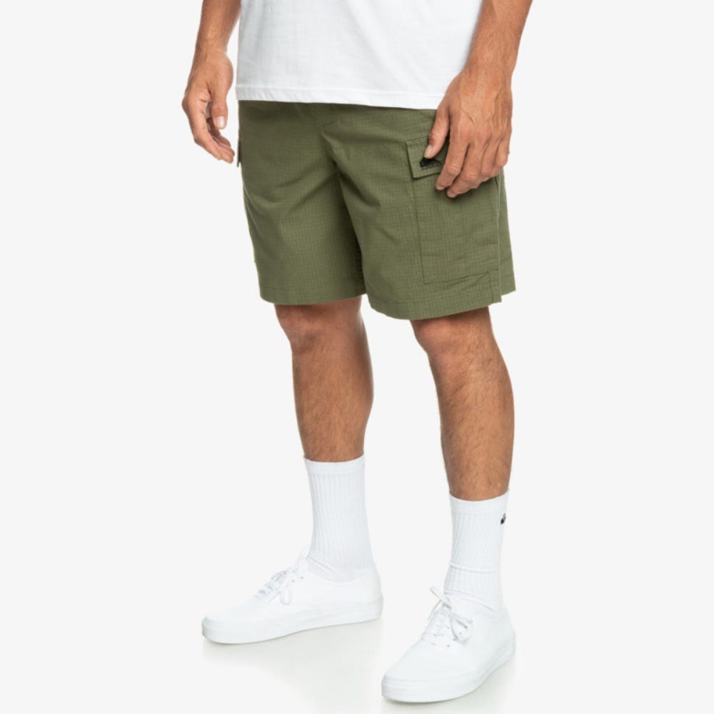 Quiksilver Mens Cargo Taxer Elasticated Cargo Shorts