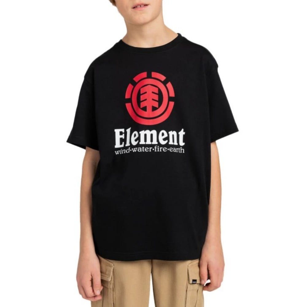 Element Boy's 8-16 Vertical T-Shirt In Flint Black