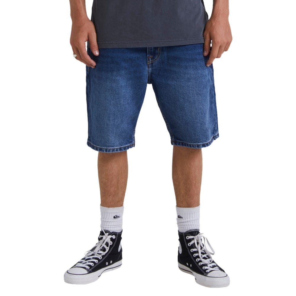 Quiksilver Mens Aqua Cult Denim Shorts In Aged