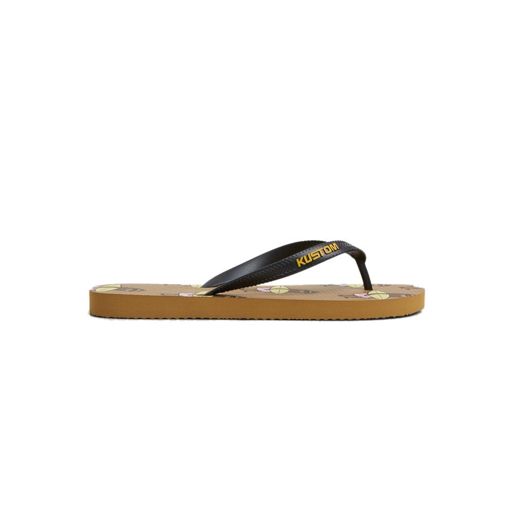 Kustom Mens Blend Flip Flops In Tan