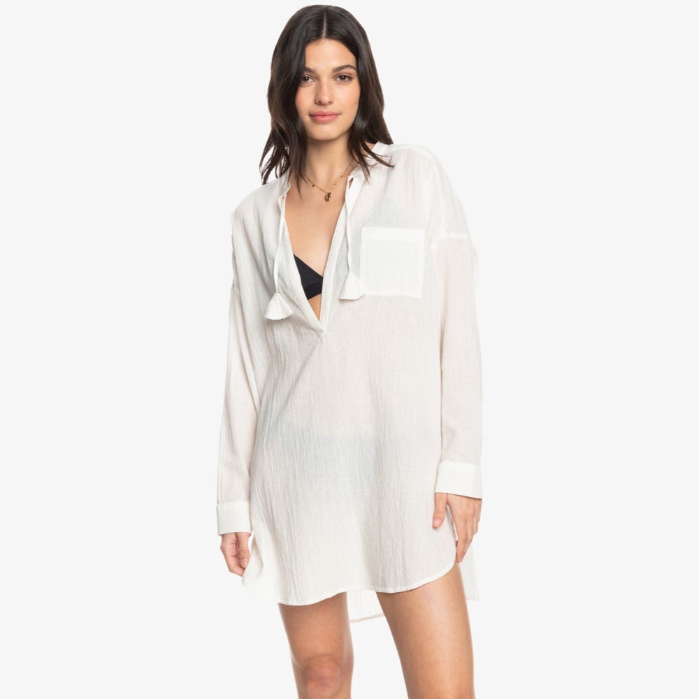 Roxy Shoreline Lights Long Sleeve Shirt Dress - Women
