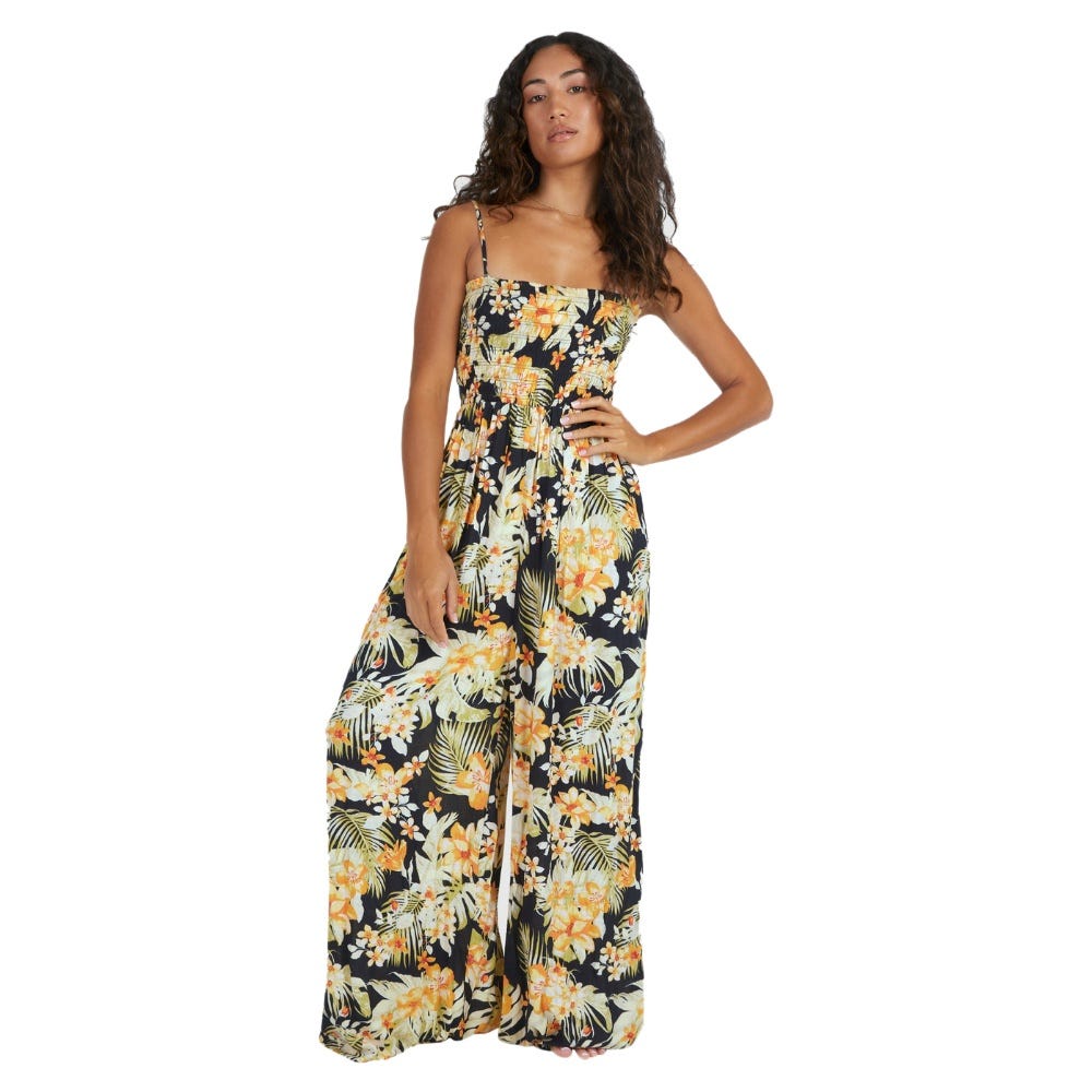 Billabong Womens Utopia Jumpsuit In Off Black