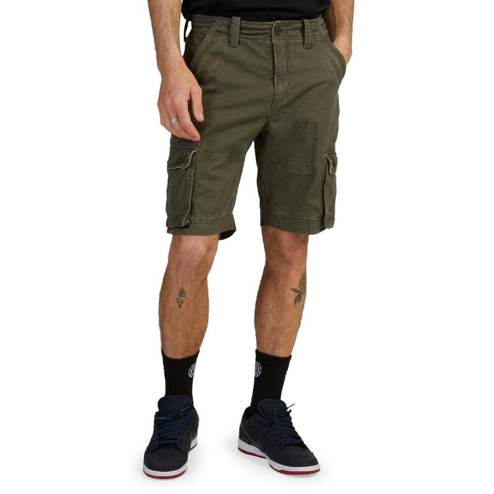 Element Mens Source Cargo Shorts In Olive