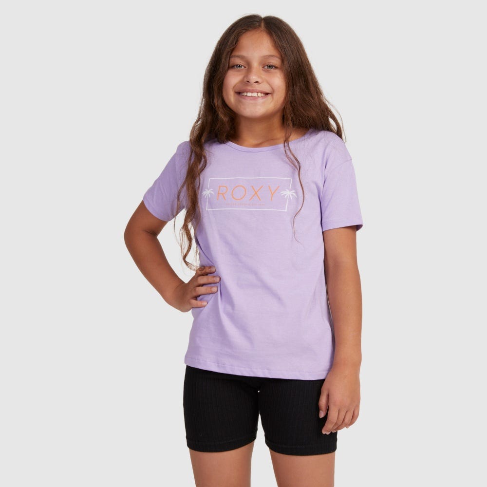 Roxy Girls 4-16 Day And Night T-Shirt In Purple