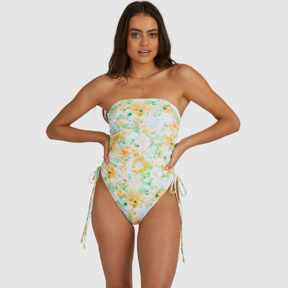 Billabong Womens Soft Rave Naomi Bandeau One Piece Swimsuit