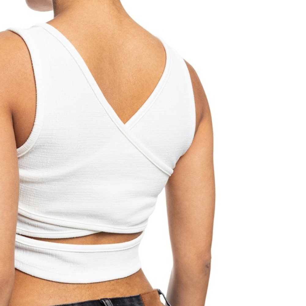 Roxy Womens Good Keepsake Crop Top In Snow White