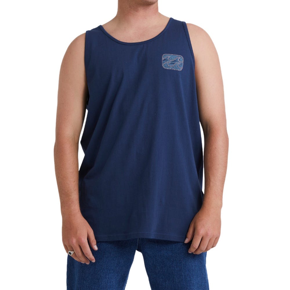 Billabong Mens Heritage Arch Tank Top In Dark Blue