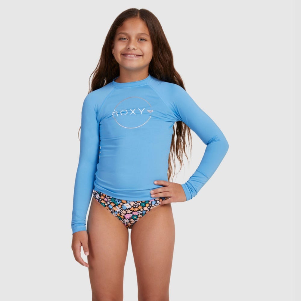 Roxy Girls 6-16 Beach Classics Long Sleeve Upf 50 Rash Vest