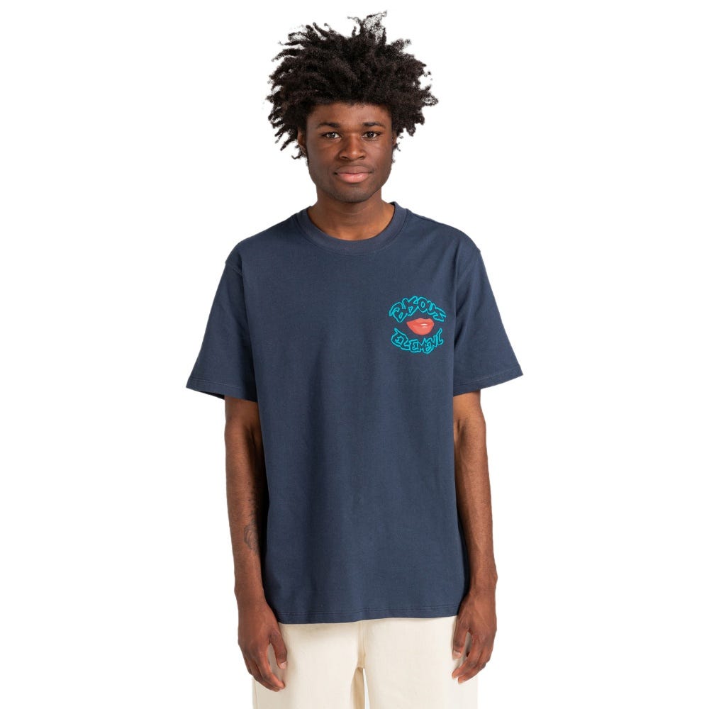 Element Mens X Bisous La Bouche Unisex T-Shirt In Eclipse Navy
