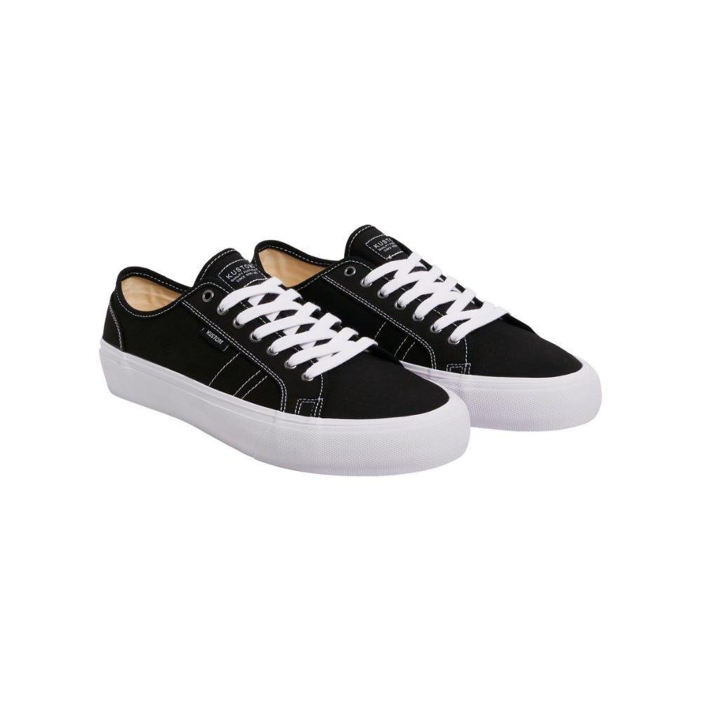 Kustom Mens World Wide Sneaker In Black/White