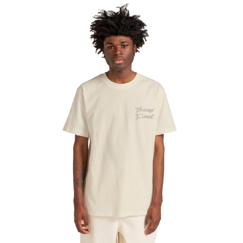 Element Mens X Bisous Au Soleil T-Shirt In Egret