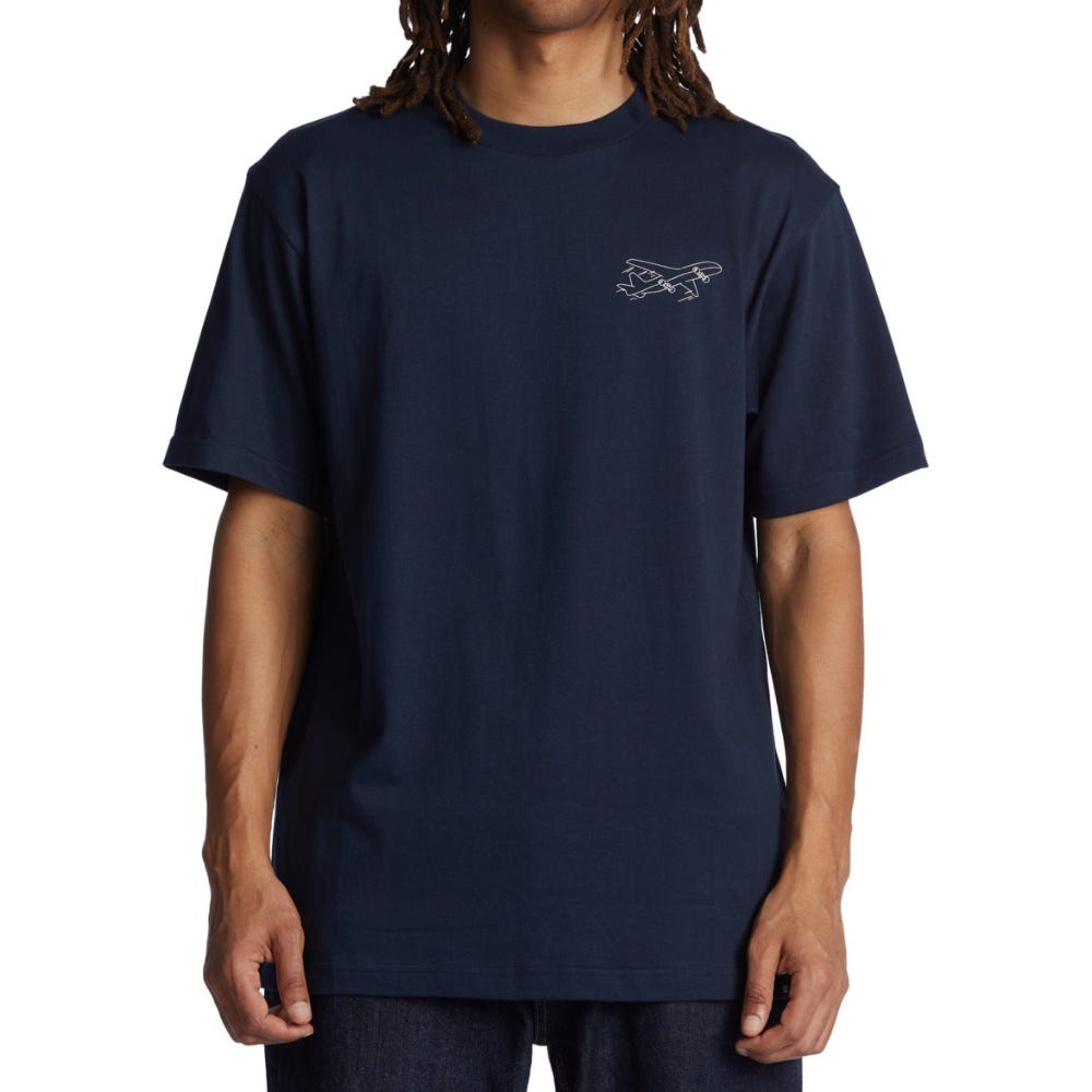 DC Shoes Mens Wes Traveller T-Shirt In Navy Blazer