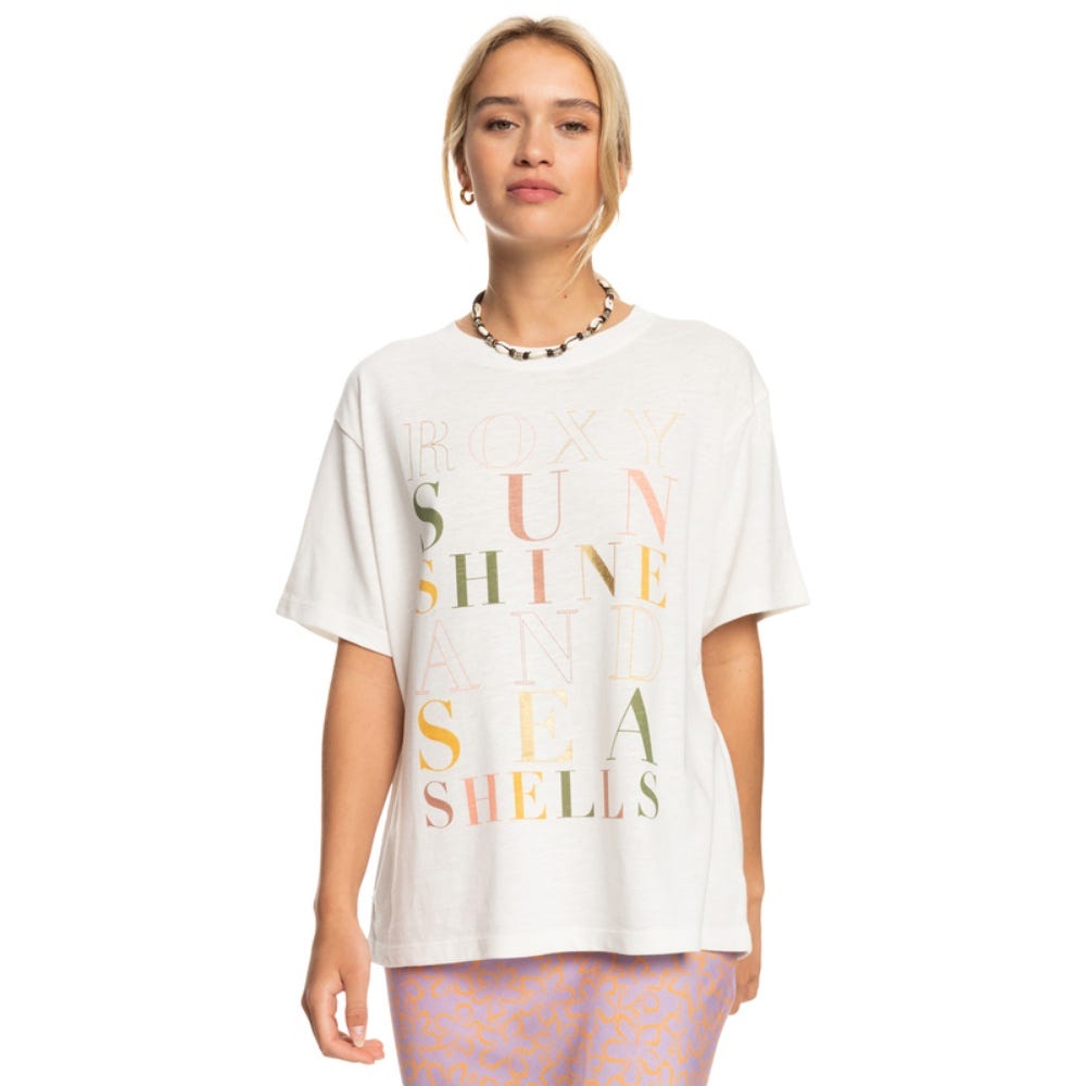Roxy Womens Crystal Vision Oversized Boyfriend T-Shirt