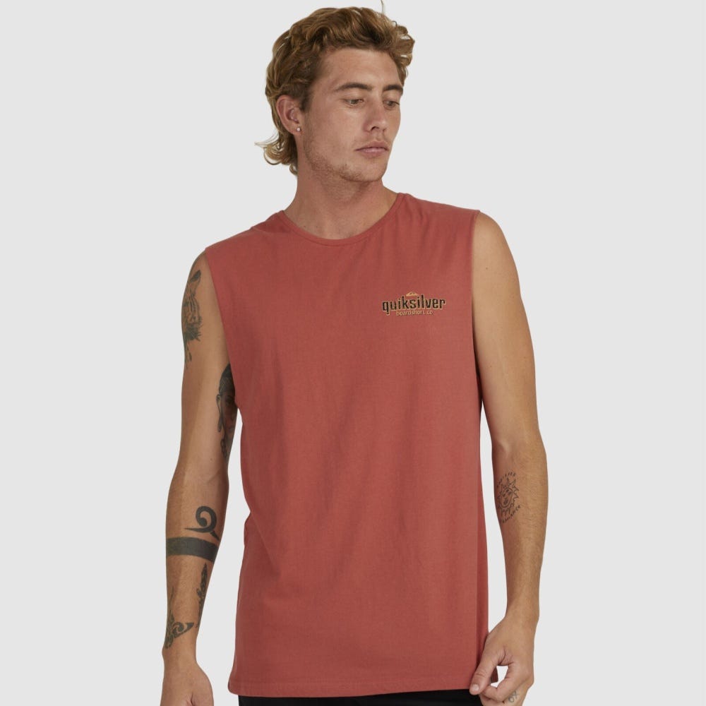 Quiksilver Mens Quik Words Tees In Marsala