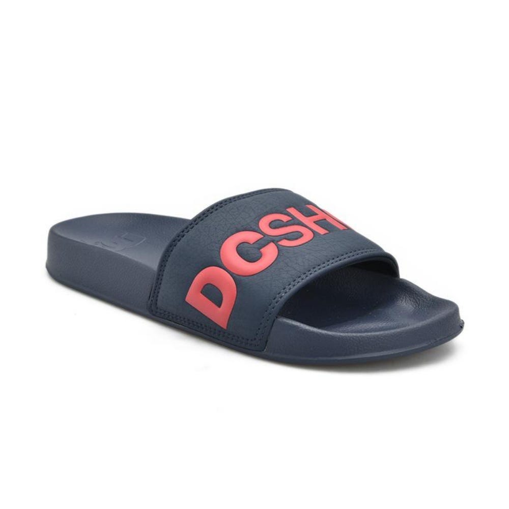 DC Shoes Mens Slide - Slider Sandals In Navy/Red