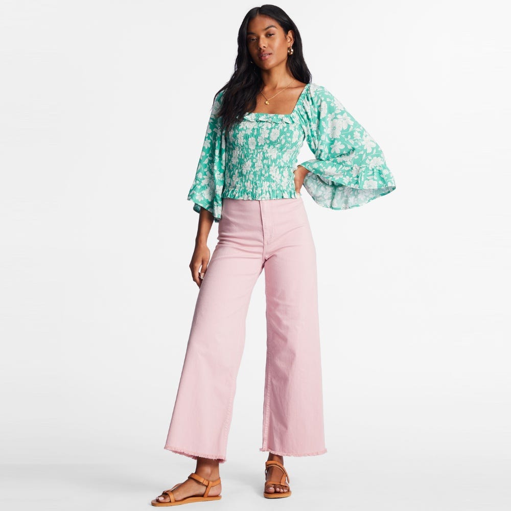Billabong Womens Be My Babe Bell Sleeve Top