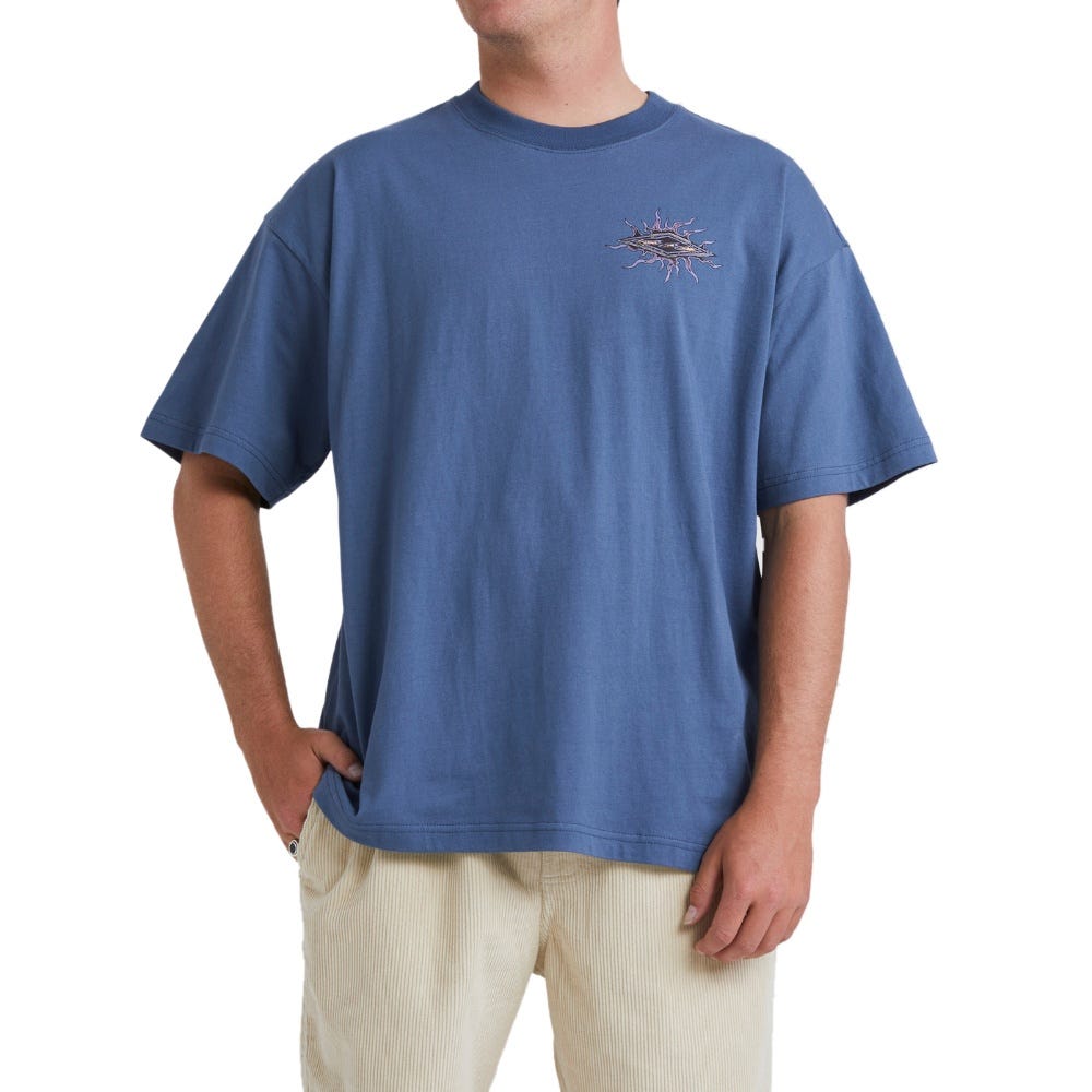 Billabong Mens Diamond Grit T-Shirt In North Sea
