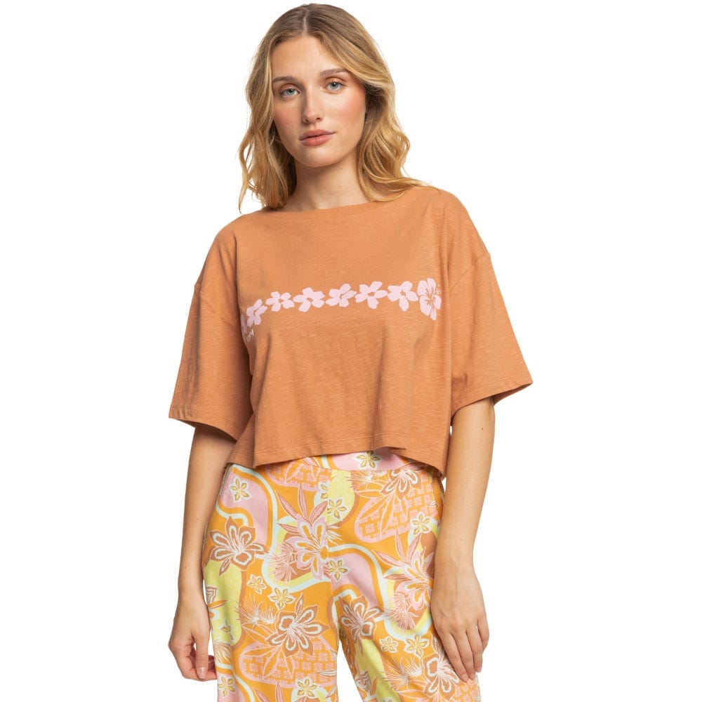 Roxy Womens My Oasis Oversized T-Shirt In Cork