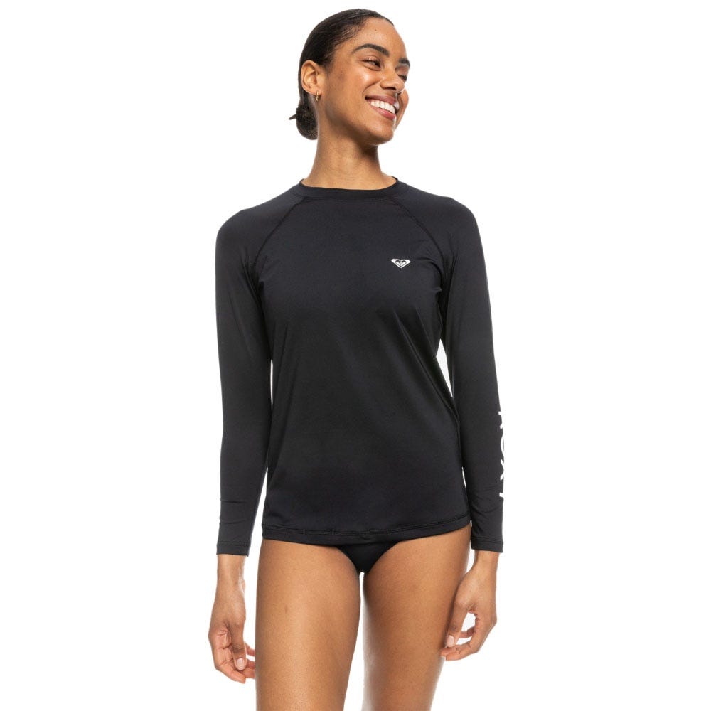 Roxy Womens Essentials Long Sleeve Upf 50 Surf T-Shirt In Anthracite