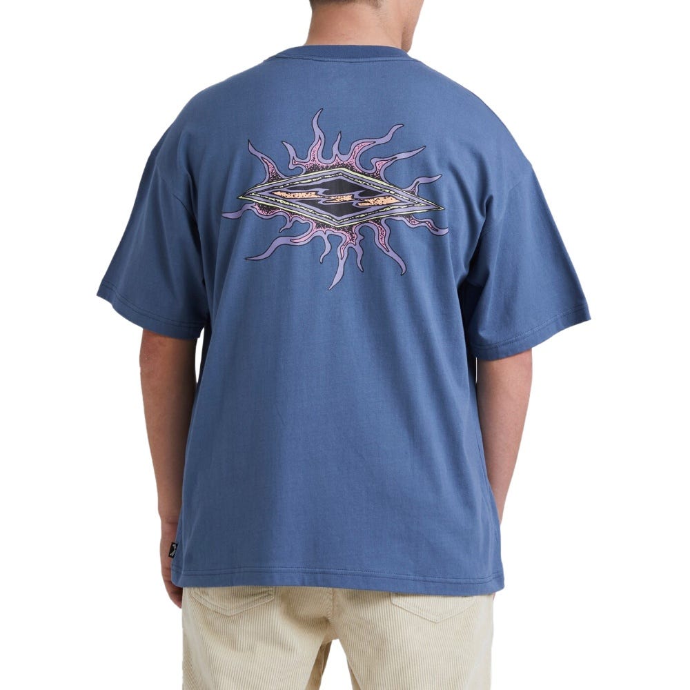 Billabong Mens Diamond Grit T-Shirt In North Sea