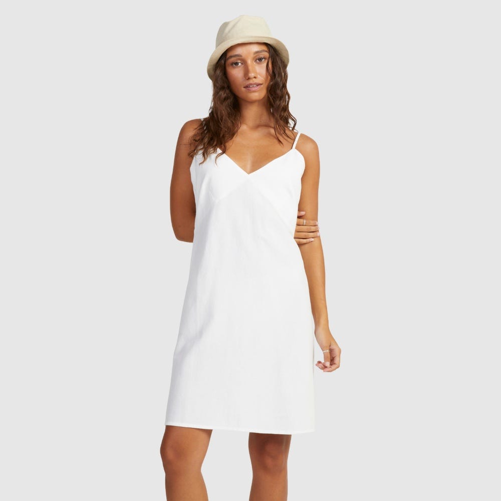 Roxy Womens Santorini Slip Dress In White