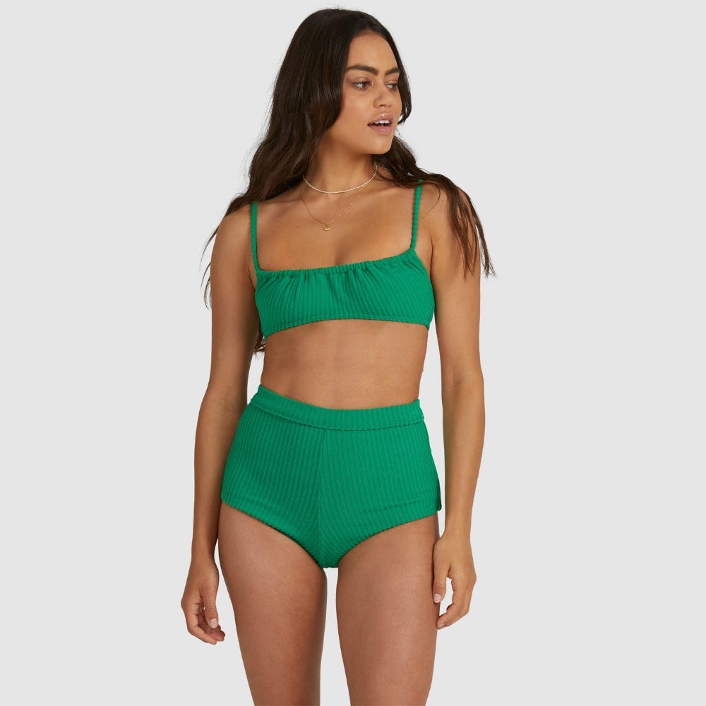 Billabong Womens Terry Rib Mila Bralette Bikini Top