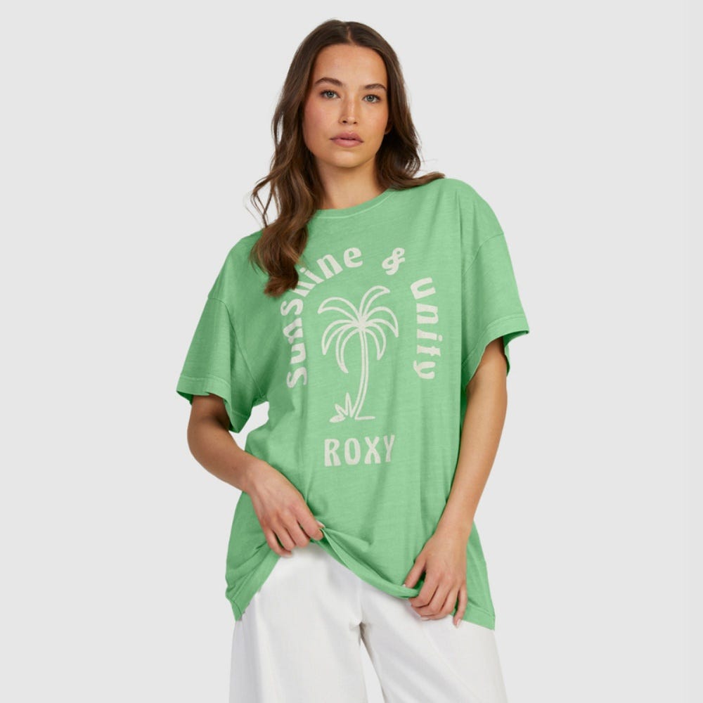 Roxy Womens Sweetsunshine J Tees In Absinthe Green