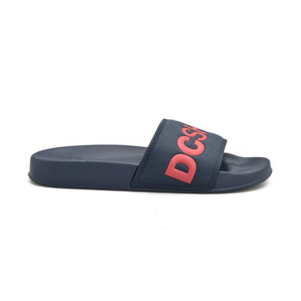 DC Shoes Mens Slide - Slider Sandals In Navy/Red