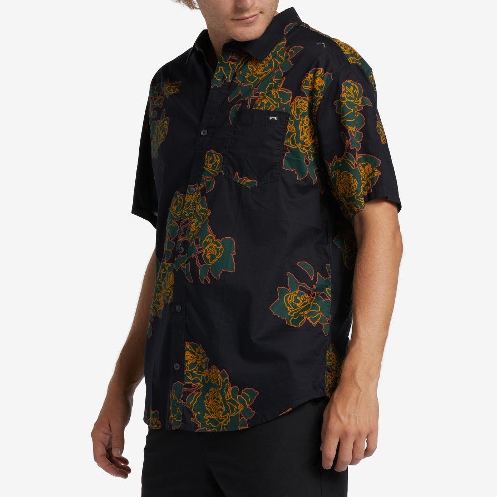 Billabong Mens Sundays Floral Short Sleeve Shirt
