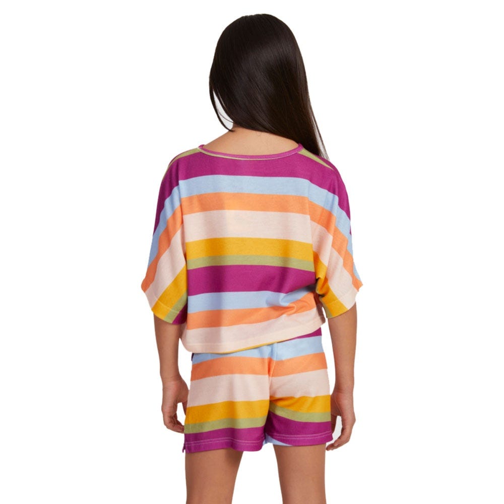 Roxy Girls I Wanna Dance With Somebody T-Shirt In Pale Dogwood Love Stripe
