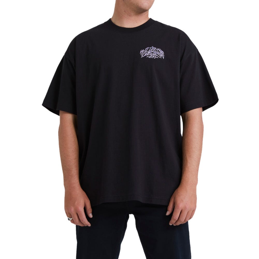 Billabong Mens Throwback Arch T-Shirt In Black