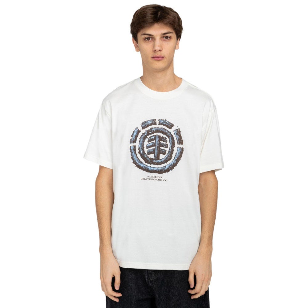 Element Mens Wooden Tree Logo T-Shirt In Egret