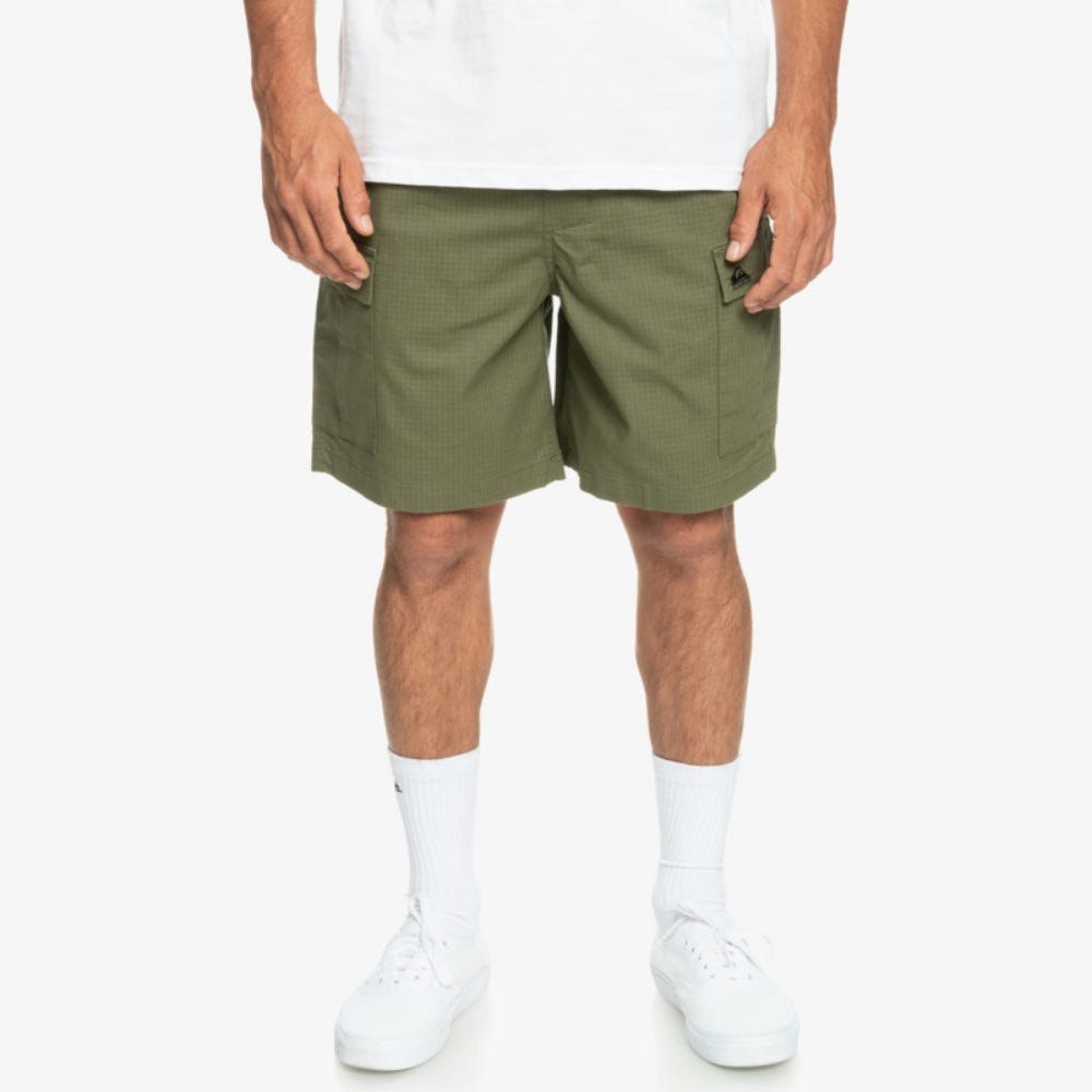 Quiksilver Mens Cargo Taxer Elasticated Cargo Shorts