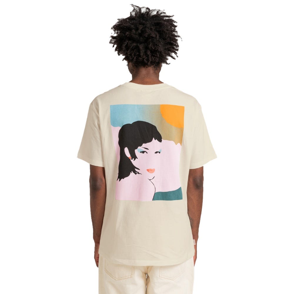 Element Mens X Bisous Au Soleil T-Shirt In Egret