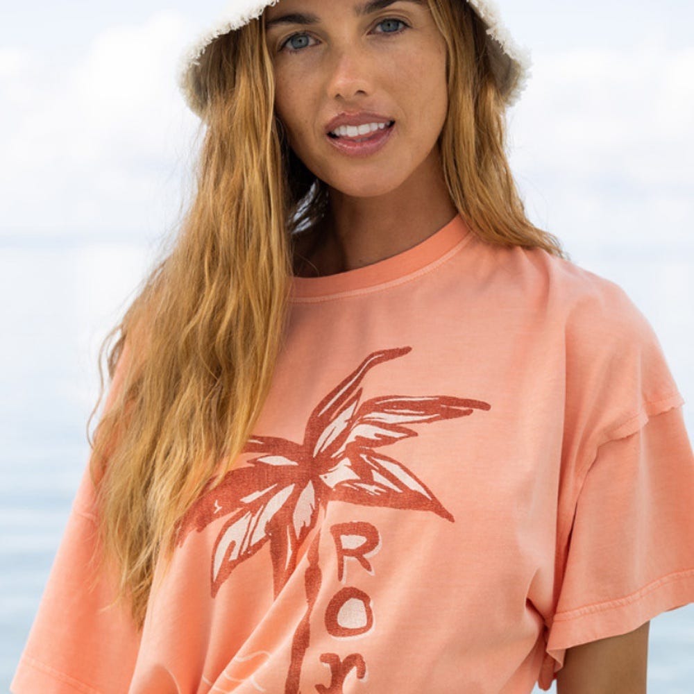 Roxy Womens Sweetsunshine J Tees Mfq0 In Papaya Punch