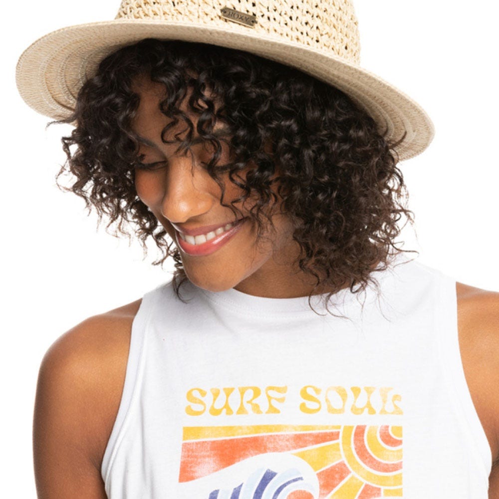 Roxy Womens Aloof Beauty Straw Sun Hat In Natural