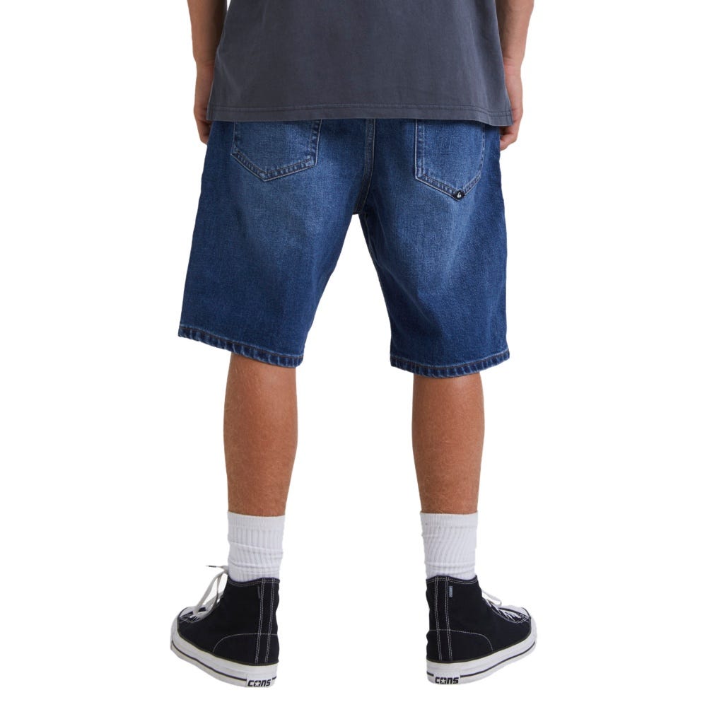 Quiksilver Mens Aqua Cult Denim Shorts In Aged