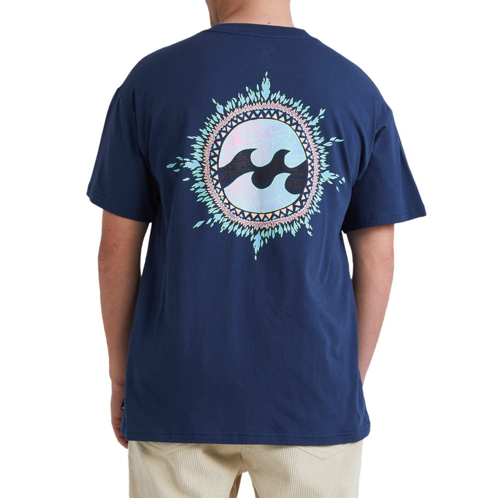 Billabong Mens Flame T-Shirt In Dark Blue