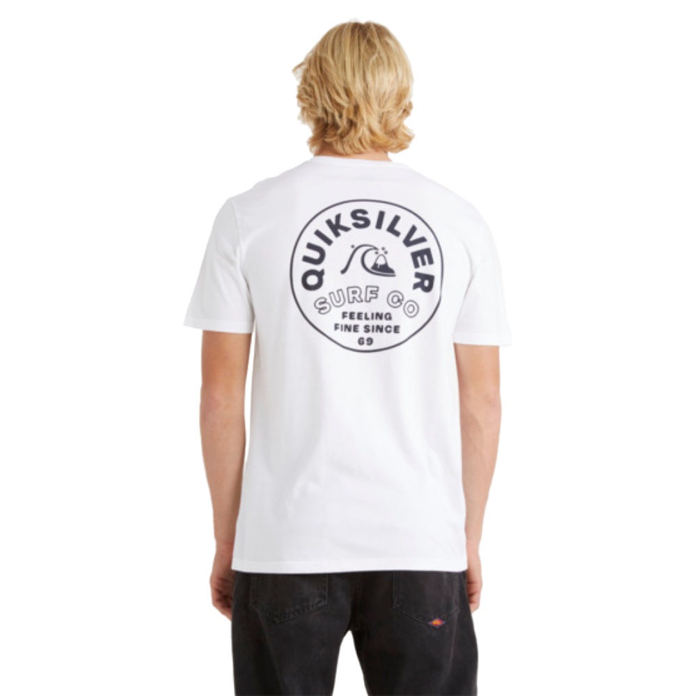 Quiksilver Mens Timeless Spin T-Shirt For Men In White