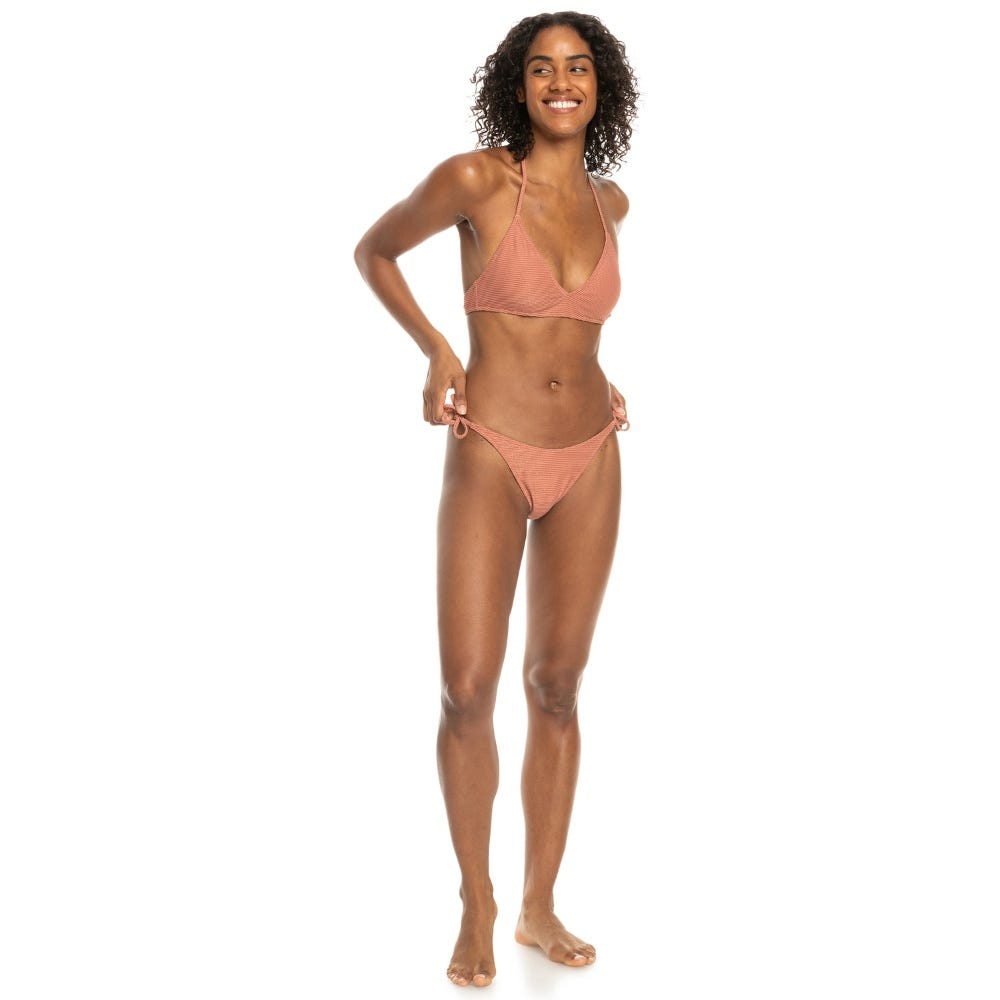 Roxy Womens Coconut Crew Triangle Bikini Top In Coral