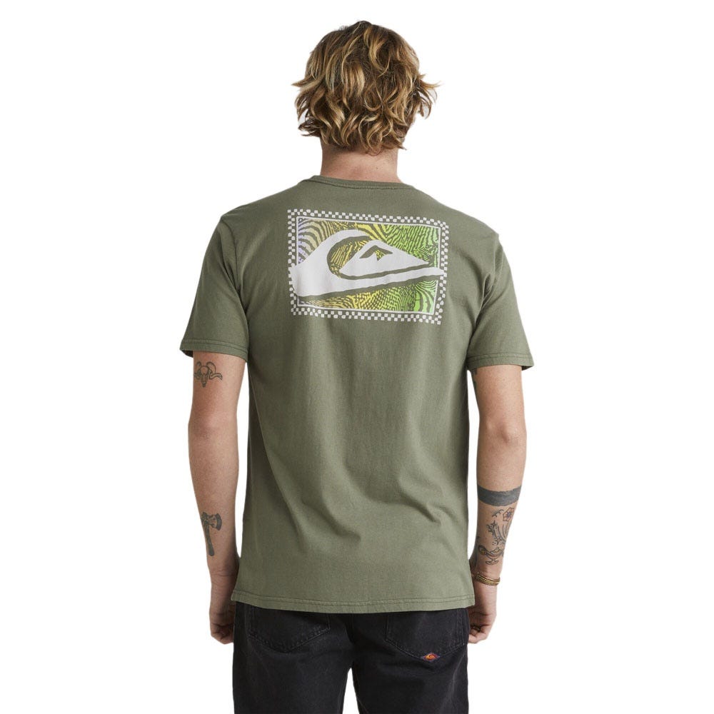 Quiksilver Mens Gradient Prints T-Shirt In Four Leaf Clover