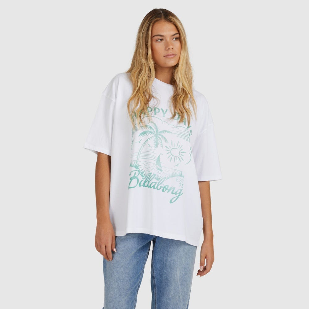 Billabong Womens Under The Palms Oversized T-Shirt